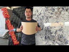 Panel de pared de carbón de bambú de mármol de alto brillo