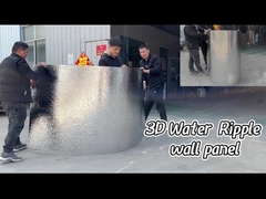 Ondulación de agua 3D Decorativo resistente al fuego ondulación de agua 3D madera plástico bambú paneles de pared de carbón