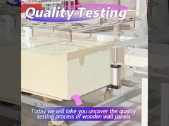 Prueba de calidad del producto de chapa de madera de bambú