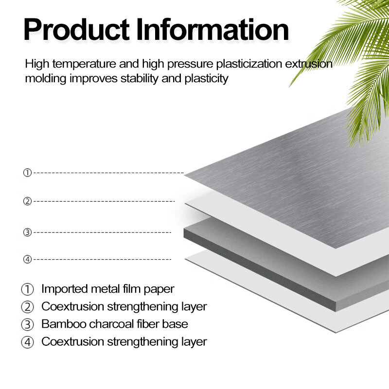 Decoración de interiores Panel de pared de carilla de madera de metal Amistad con el medio ambiente Bambú Carbón de madera carilla