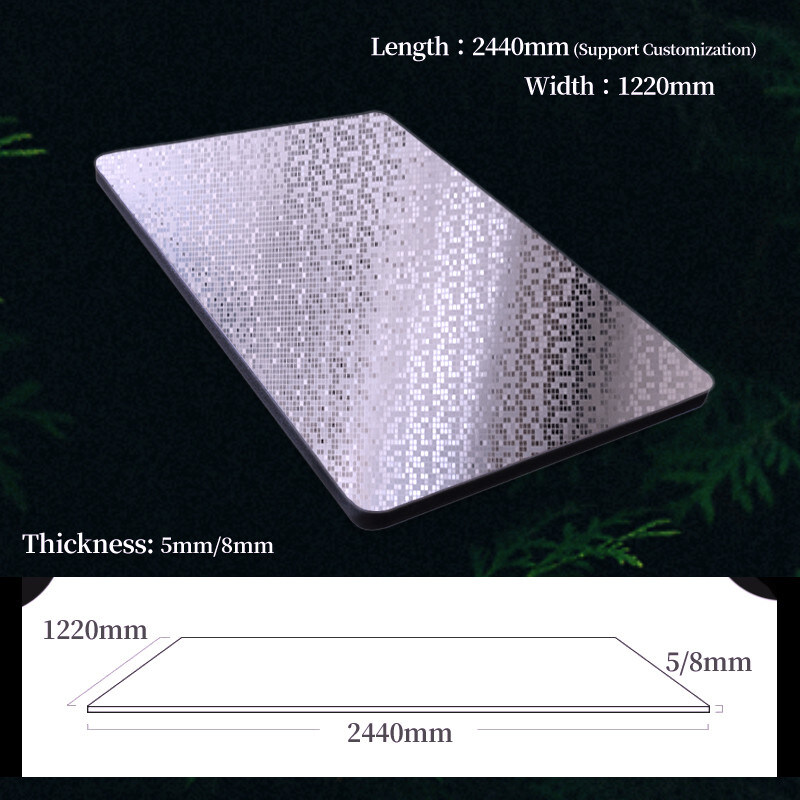 Decoración de paredes de mosaico Panel de pared de PET Panel de pared de bambú Fibra de carbón de madera