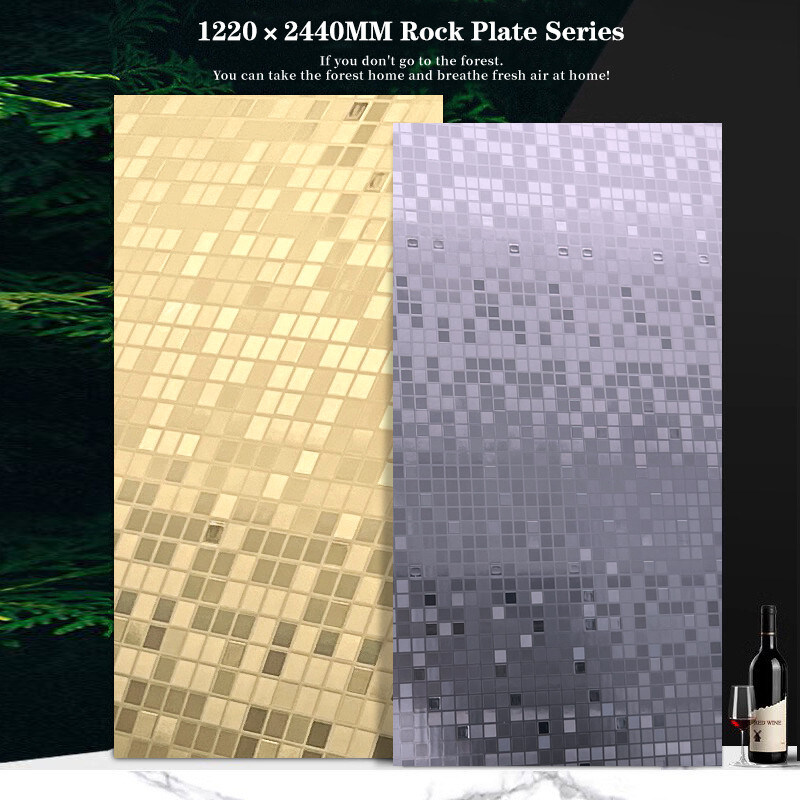 Decoración de paredes de mosaico Panel de pared de PET Panel de pared de bambú Fibra de carbón de madera