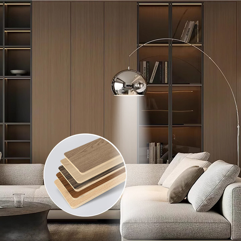 Panel de pared decorativo de bambú de carbón flexible de 5 mm de grano de madera