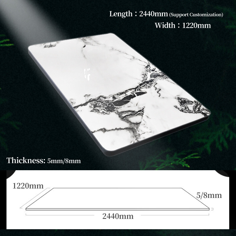 Decoración de interiores Paneles de pared de mármol Coextrusión de bambú Carbón de madera Veneer