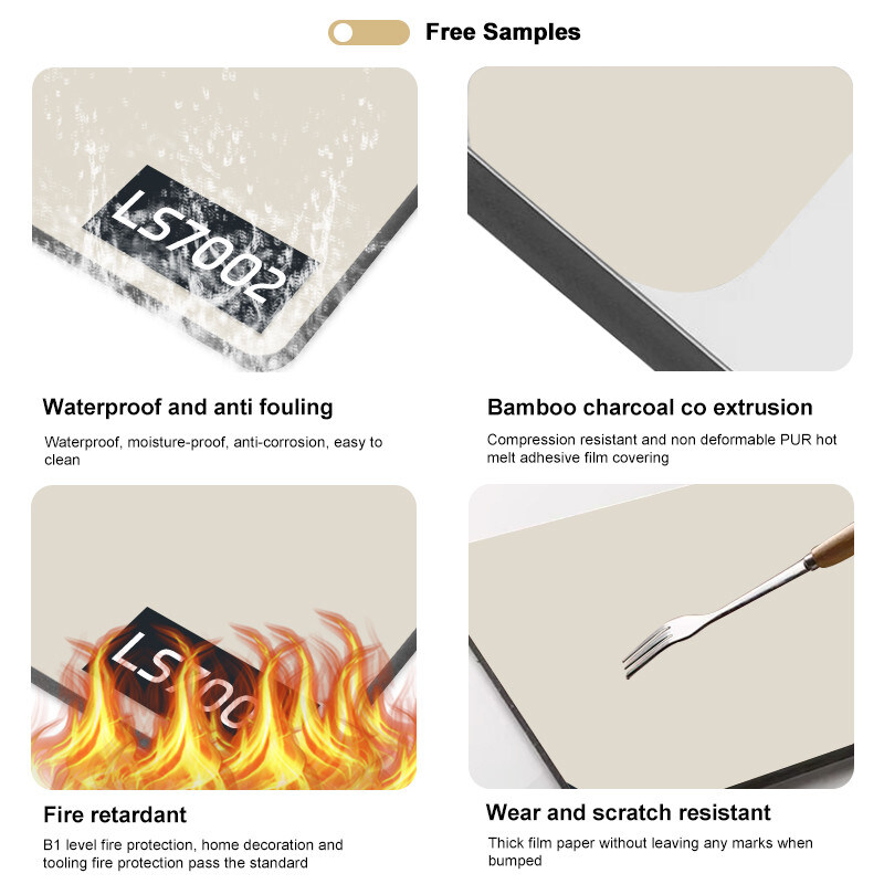 Panel de hojas de mármol moderno de alto brillo Decoración de paredes de lujo Tablero de cristal de bambú