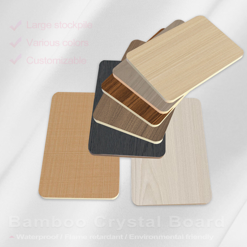 Panel de pared de PVC de 8 mm Decorativo a prueba de fuego Veneer de madera de fibra de bambú Tabla de pared sin costuras