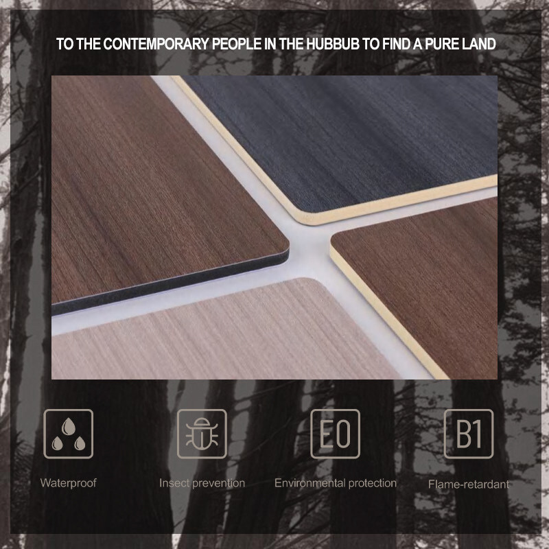 Panel de pared de PVC de 8 mm Decorativo a prueba de fuego Veneer de madera de fibra de bambú Tabla de pared sin costuras