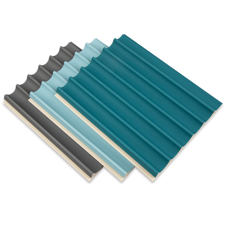 El panel 15m m redondo al aire libre de la parrilla del techo de madera decorativo de 3D WPC