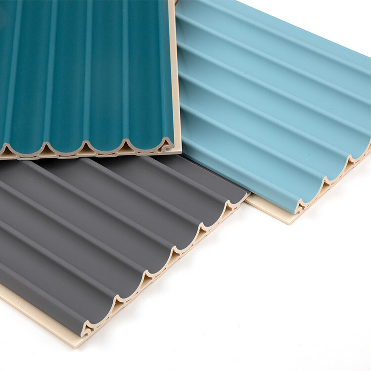 El panel 15m m redondo al aire libre de la parrilla del techo de madera decorativo de 3D WPC