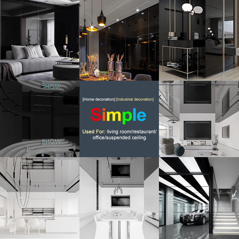 Ambiental Interior de bambú de carbón espejo paneles de pared de PVC espejo carilla de madera