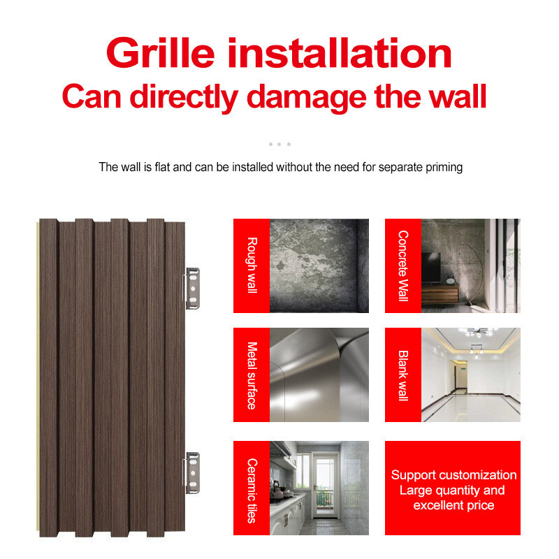 Panel de pared 3D de madera sólida