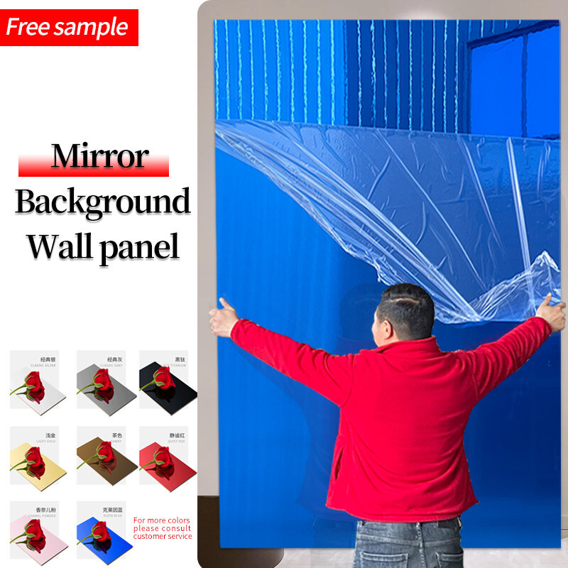 Los paneles de pared de madera de bambú decorativos interiores del espejo de la hoja de chapa 1220*2440m m