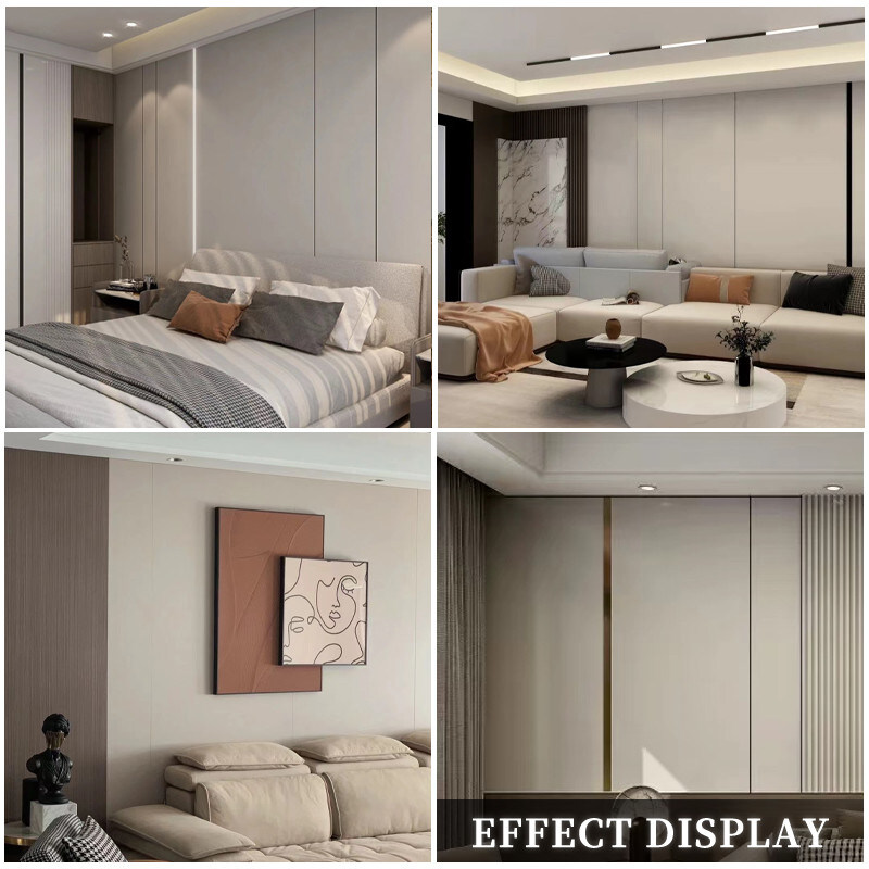 Los paneles decorativos del aislamiento de la pared del diseño interior de la sensación de la piel del PVC de la anchura el 1.22m