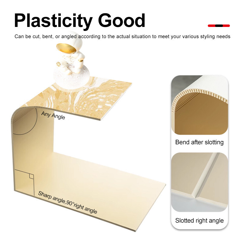 Panel de mármol de pared de 5 mm de alto brillo moderno y atractivo para hojas de mármol de PVC en el interior