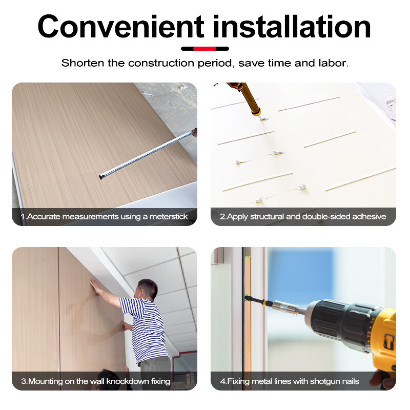 Panel de mármol de pared de 5 mm de alto brillo moderno y atractivo para hojas de mármol de PVC en el interior