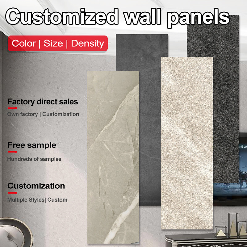 5mm / 8mm Decoración de interiores PVC Hoja de mármol de bambú Tabla de pared de carbón