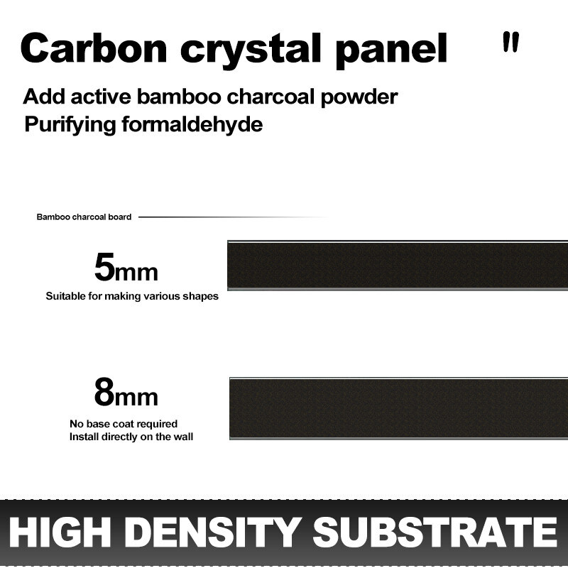 Modernos paneles de pared de metal de fibra de carbono de bambú de 5 mm para decoración de interiores