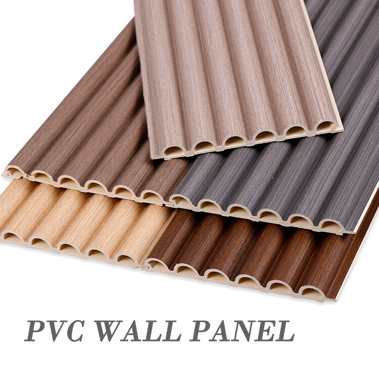 tablero plástico de madera del arco del PVC del panel de pared de la decoración interior de 15m m