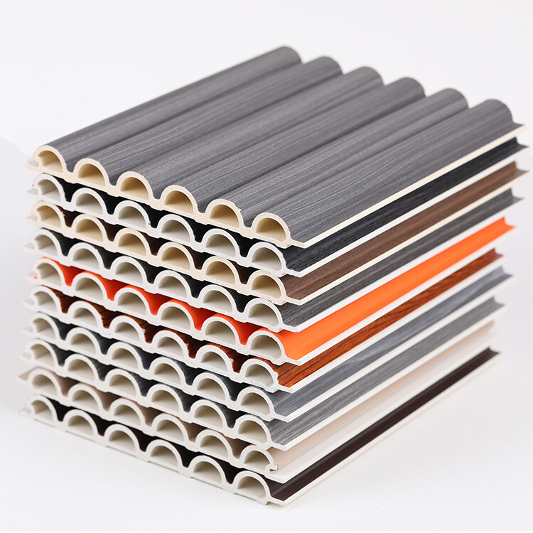 tablero plástico de madera del arco del PVC del panel de pared de la decoración interior de 15m m