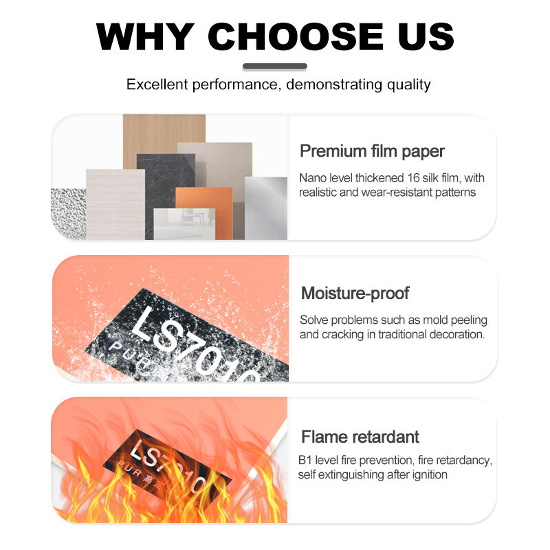 Resistencia al fuego impermeable Bambú Carbón de madera Venecería interior Decoración de paredes