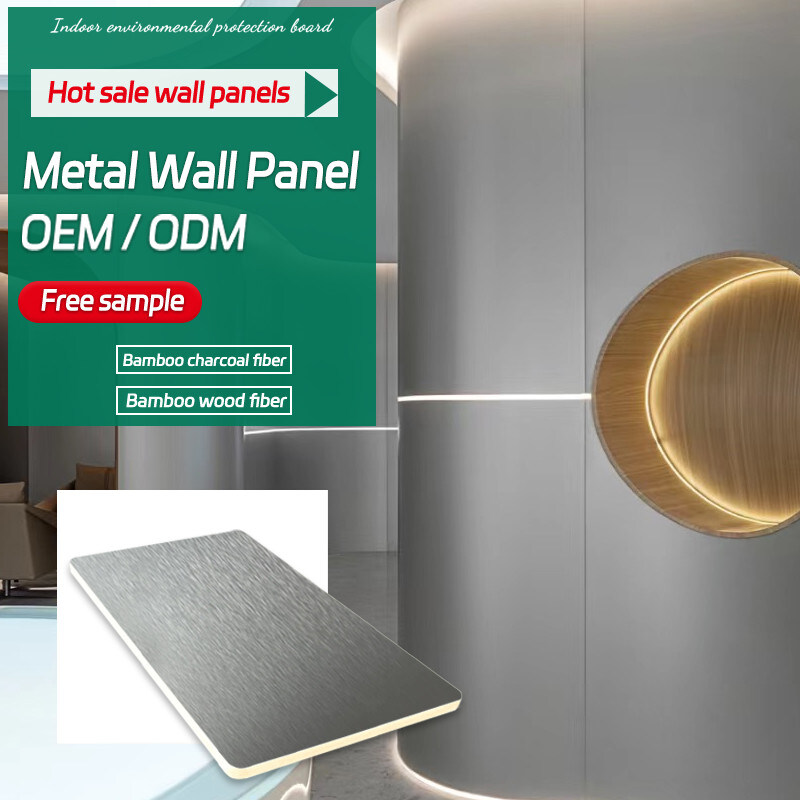 El panel de pared de madera de bambú flexible al por mayor del PVC del metal de la fibra de la fábrica para el uso en KTV