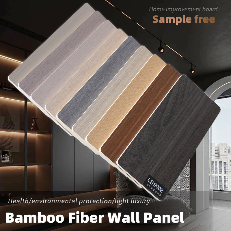 fonoabsorbente moderno de bambú 8m m decorativo de los paneles de pared de la fibra de 5m m