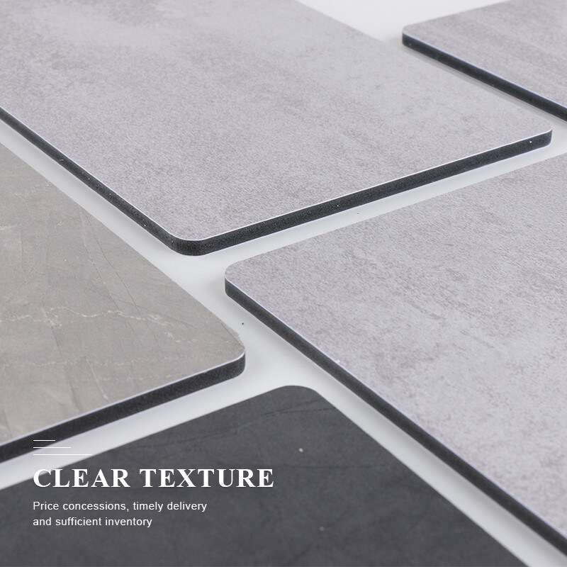 Tablero de bambú de carbón de madera personalizado Panel decorativo de madera Hoja de mármol de PVC resistente al agua