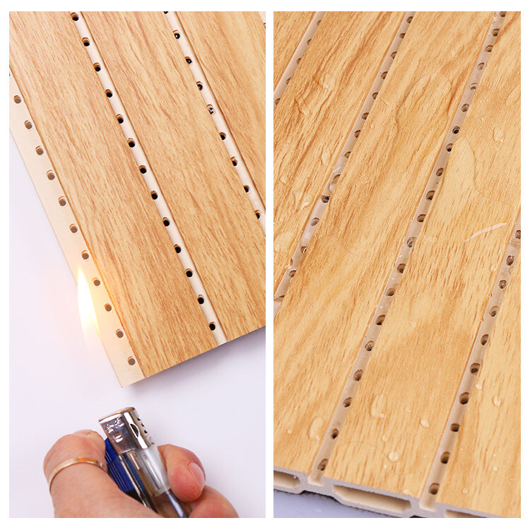 El panel de pared insonoro incombustible decorativo de WPC el 1.22*3m el 1.22*2.8m