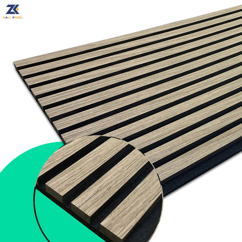 El panel acústico de madera de madera sólido de los materiales de la decoración interior del panel de las ventas directas de la fábrica
