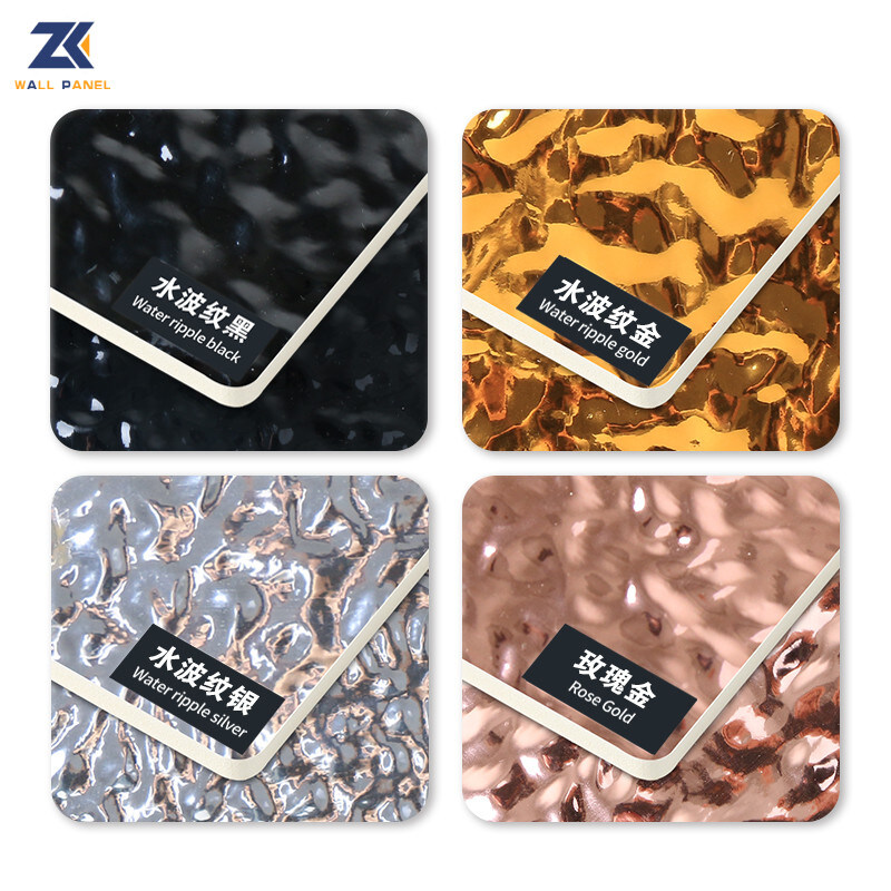 Los paneles de pared de bambú plásticos de madera incombustibles decorativos del carbón de leña de la ondulación 3D del agua