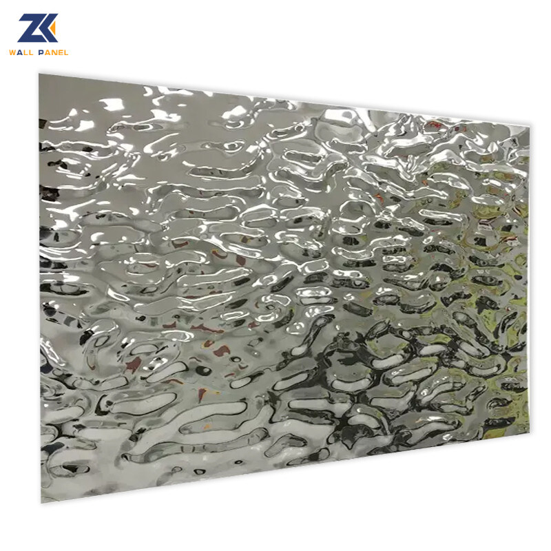 Los paneles de pared de bambú plásticos de madera incombustibles decorativos del carbón de leña de la ondulación 3D del agua