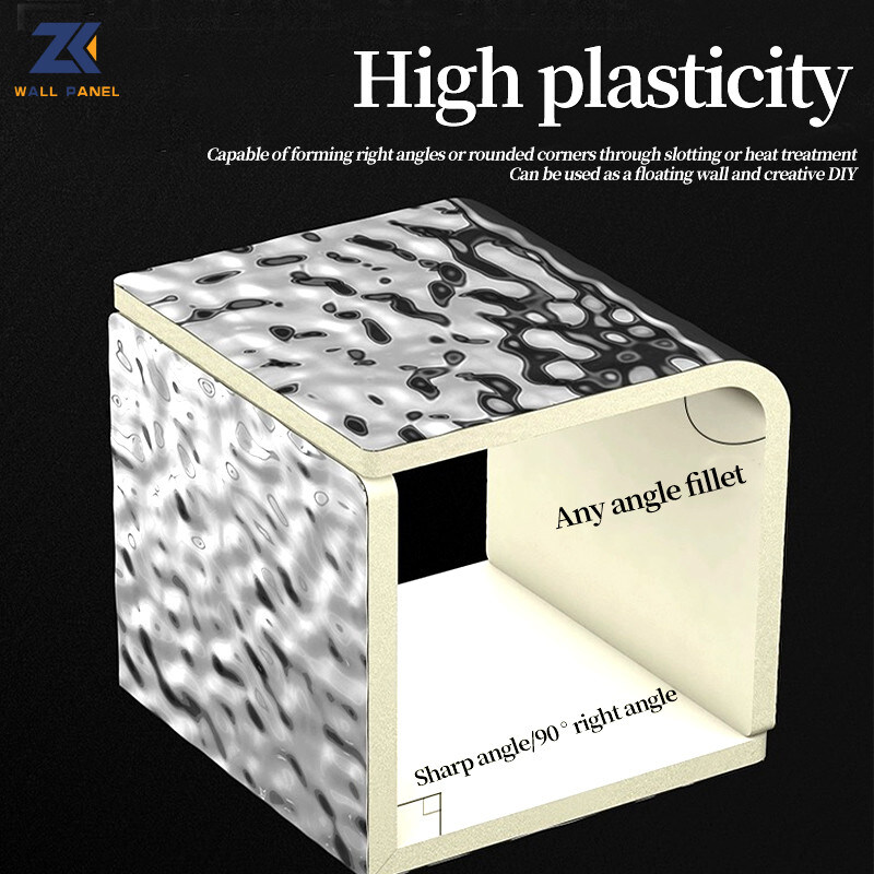 La madera de la ondulación del agua del ANIMAL DOMÉSTICO 3D chapea el panel de pared de madera del carbón de leña de bambú de alta densidad de 8m m