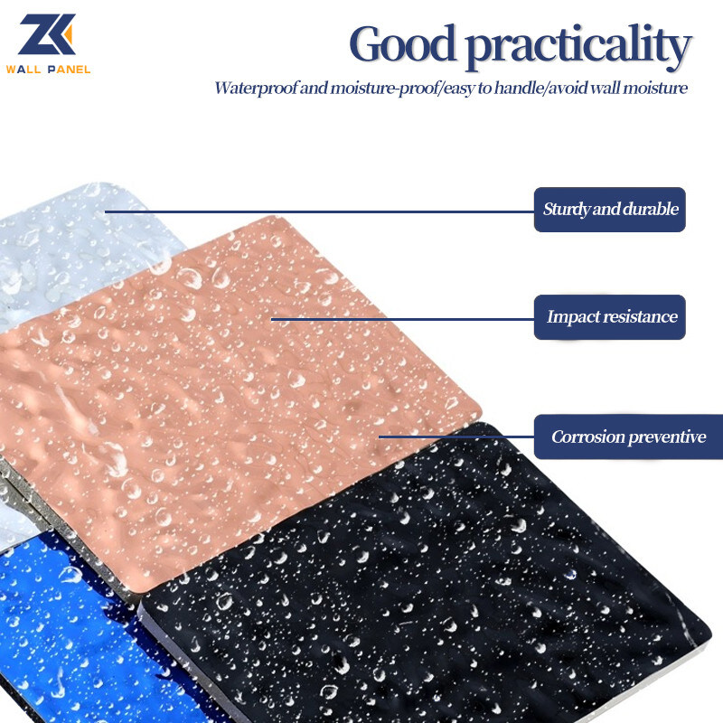 La madera de la ondulación del agua del ANIMAL DOMÉSTICO 3D chapea el panel de pared de madera del carbón de leña de bambú de alta densidad de 8m m