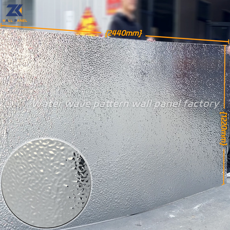 El panel de pared decorativo interior de pared de la ondulación del agua del panel de la fachada acanalada del pasillo