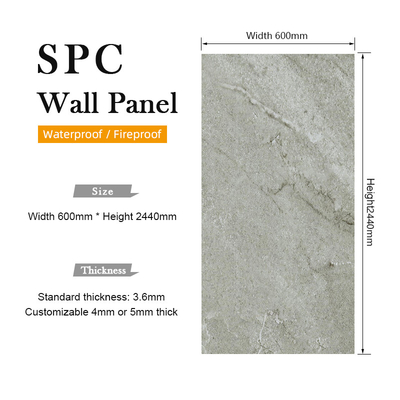 B1 Panel de pared SPC compuesto de piedra plástica a prueba de fuego para baño