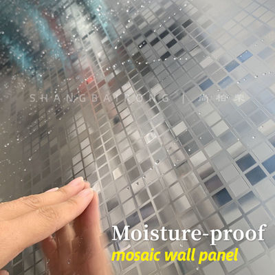 Nuevos productos paneles de pared metálicos decorativos de interiores mosaico bambú carbón de madera paneles de chapa
