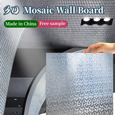 Nuevos productos paneles de pared metálicos decorativos de interiores mosaico bambú carbón de madera paneles de chapa
