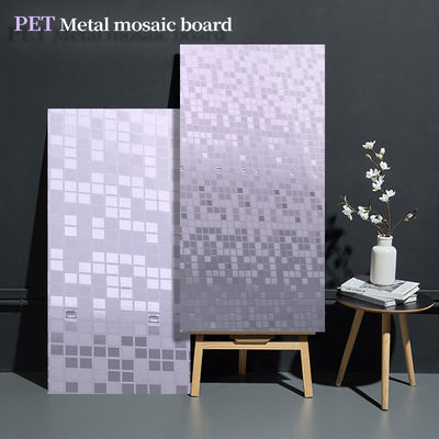 Decoración de paredes de mosaico Panel de pared de PET Panel de pared de bambú Fibra de carbón de madera