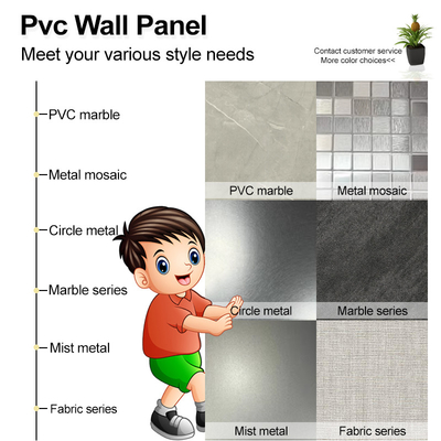 Trasfondo de la televisión Paneles de pared de mármol Impermeables Paneles de cristal de mármol de bambú