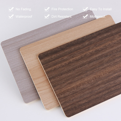 Prueba de madera del molde de los paneles de pared del grano de Crystal Bamboo Charcoal Wood Veneer del carbono