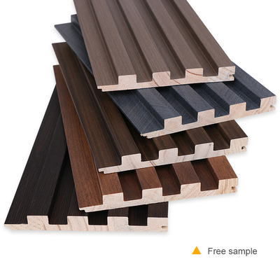 WPC acanalado parrilla de madera sólido estrió el ODM del OEM del exterior del panel