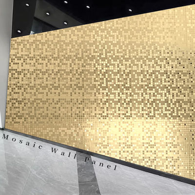 Nuevo producto de alta calidad, mosaico de metal dorado, carbón de bambú, paneles de chapa de madera de coextrusión