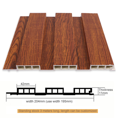 El panel de madera amistoso del ODM Eco WPC del OEM estrió resistente de humedad