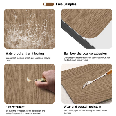 1200*2440 Panel de revestimiento de madera de bambú de carbón