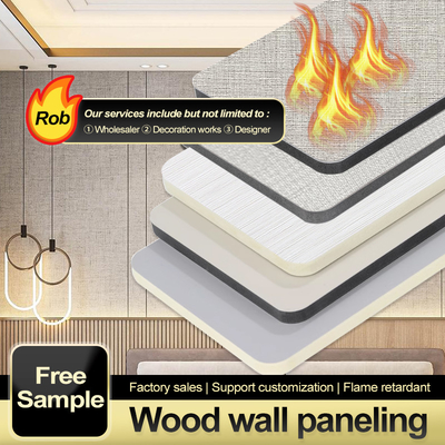 PVC de bambú Carbón de madera Venecería interior decorativa de madera paneles de pared