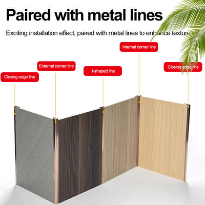 5MM 8MM Panel de pared de PVC de madera de grano de madera caramelo de bambú