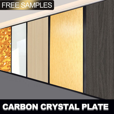 Modernos paneles de pared de metal de fibra de carbono de bambú de 5 mm para decoración de interiores
