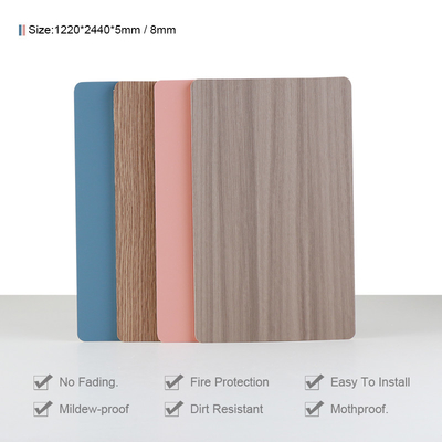 La chapa de bambú inodora del grano de madera del panel de pared de la fibra cubre 1220*2440m m