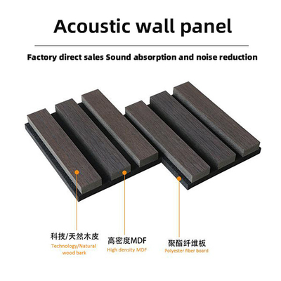 El panel de pared interior acústico de madera de los listones del MDF 2400*600*22m m