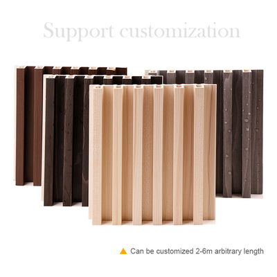 Parrilla estriada plástica de madera anti del panel de pared de la corrosión 3D